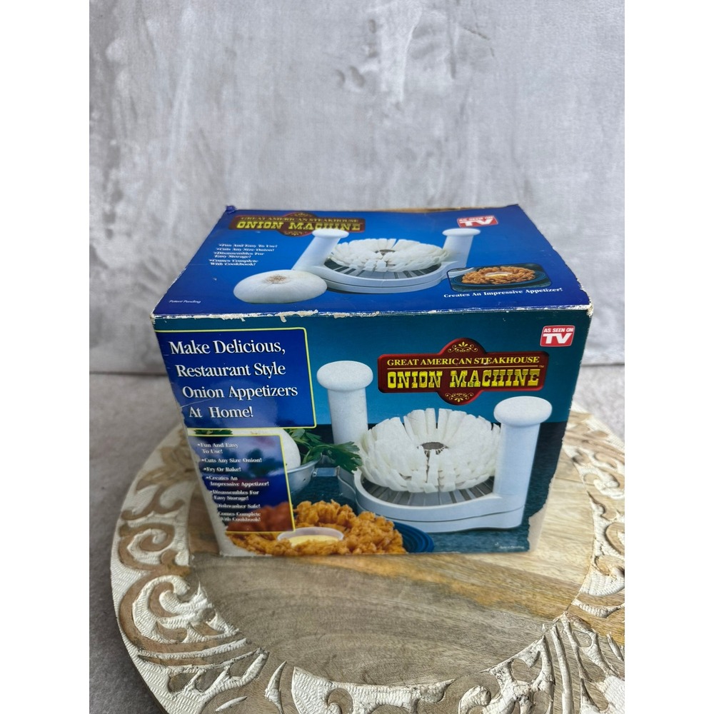 TeleBrands Great American Steakhouse Onion Machine Blooming Onion Slicer White